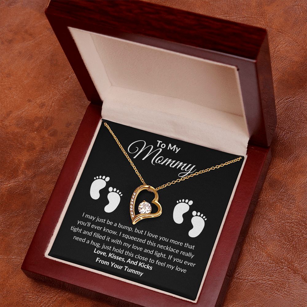 Forever Love Baby Feet Necklace Black
