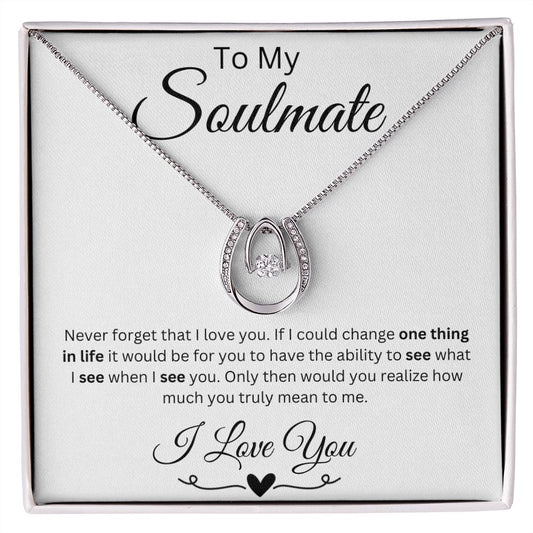 Soulmate Lucky in Love Necklace With Message Card