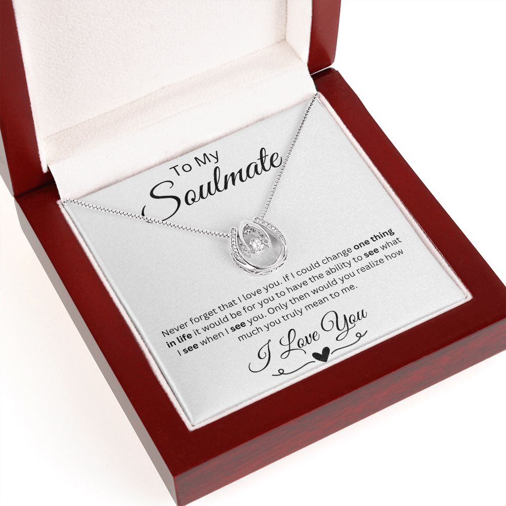 Soulmate Lucky in Love Necklace With Message Card