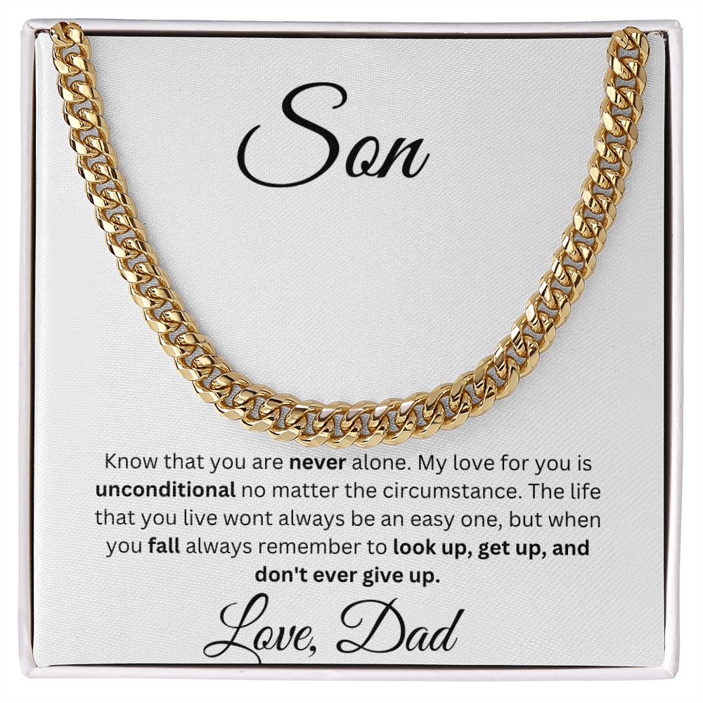 Dad to Son Cuban Link Chain