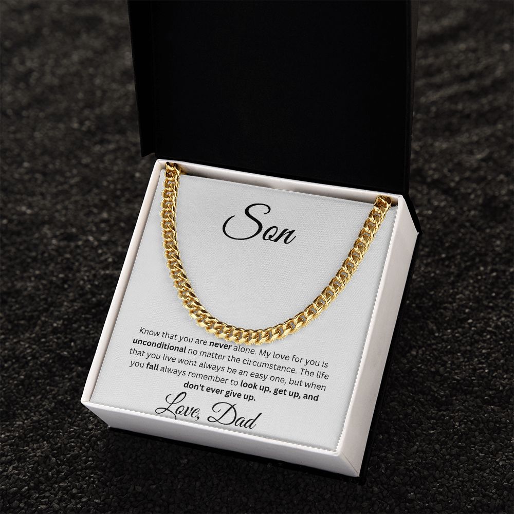 Dad to Son Cuban Link Chain