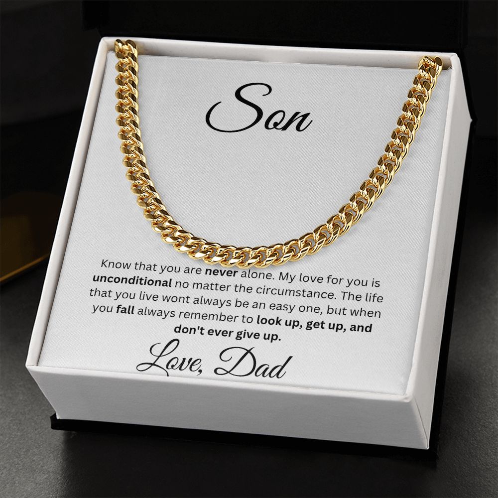Dad to Son Cuban Link Chain