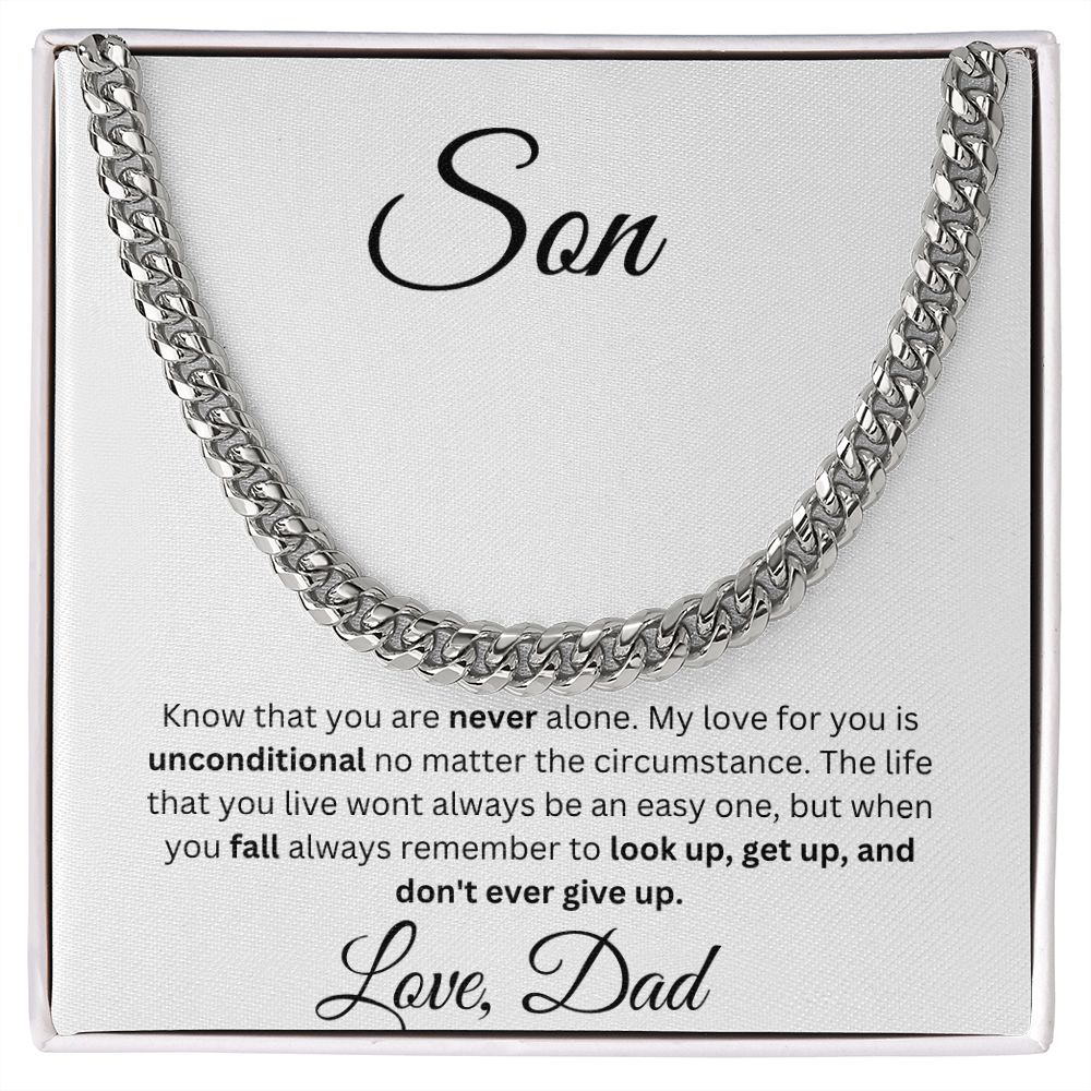 Dad to Son Cuban Link Chain
