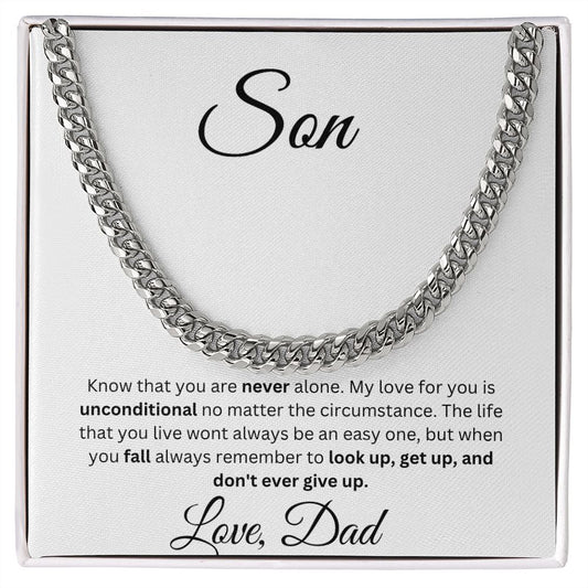 Dad to Son Cuban Link Chain
