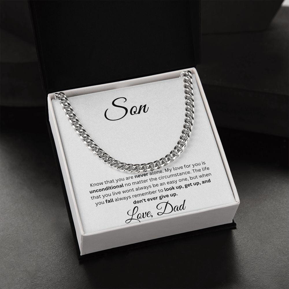 Dad to Son Cuban Link Chain