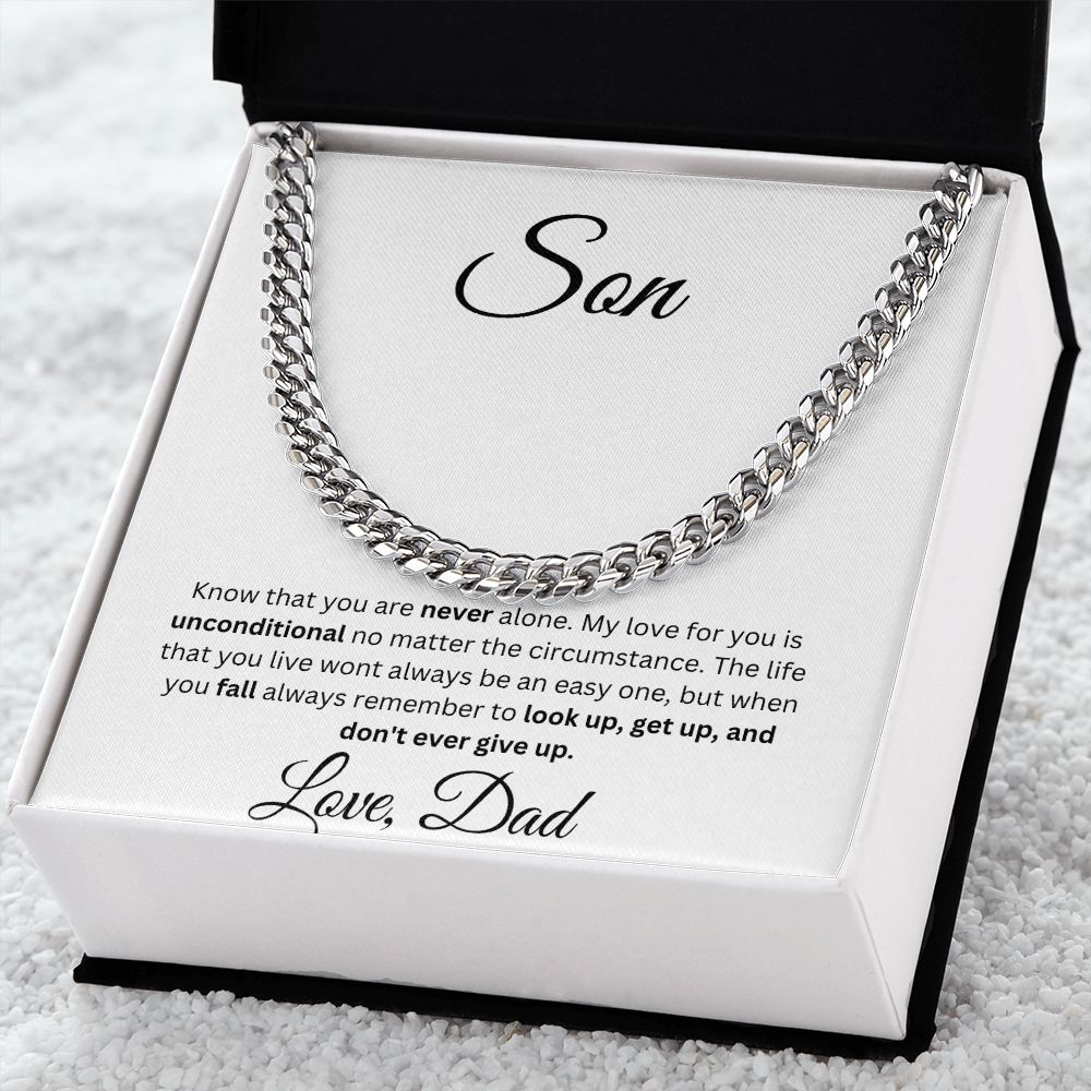 Dad to Son Cuban Link Chain