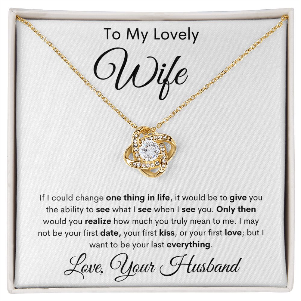 To My Wife Love Knot Necklace