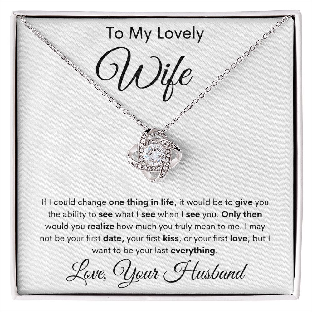 To My Wife Love Knot Necklace