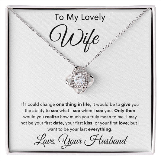 To My Wife Love Knot Necklace
