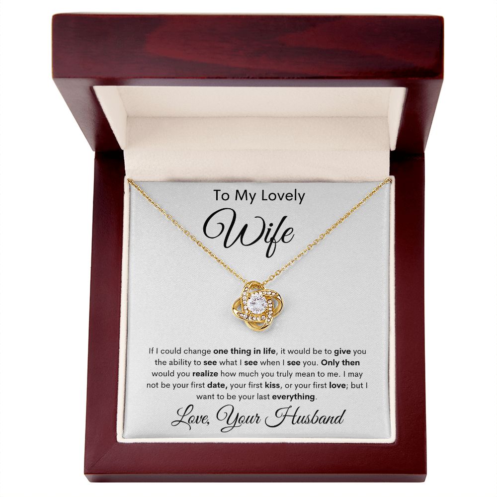 To My Wife Love Knot Necklace