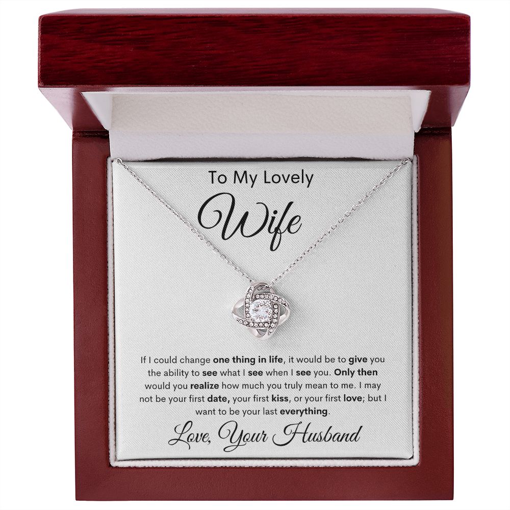 To My Wife Love Knot Necklace
