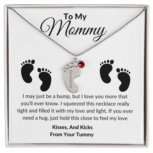 Mommy Baby Feet With Birthstones