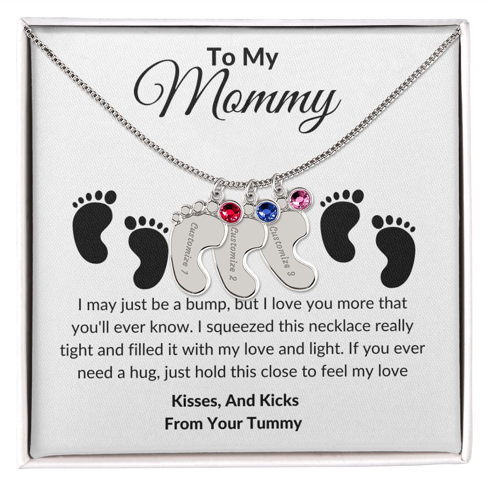 Mommy Baby Feet With Birthstones