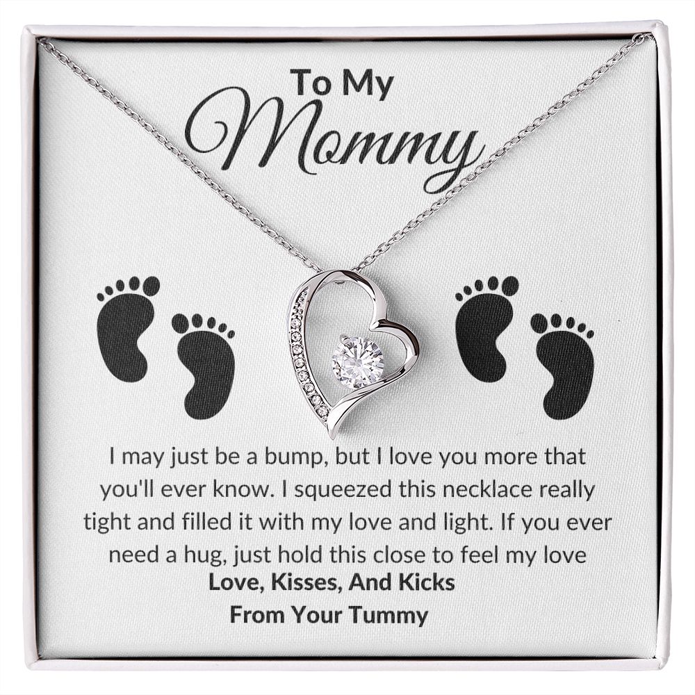 Mommy Forever Love Baby Feet Necklace