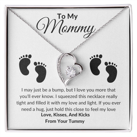 Mommy Forever Love Baby Feet Necklace