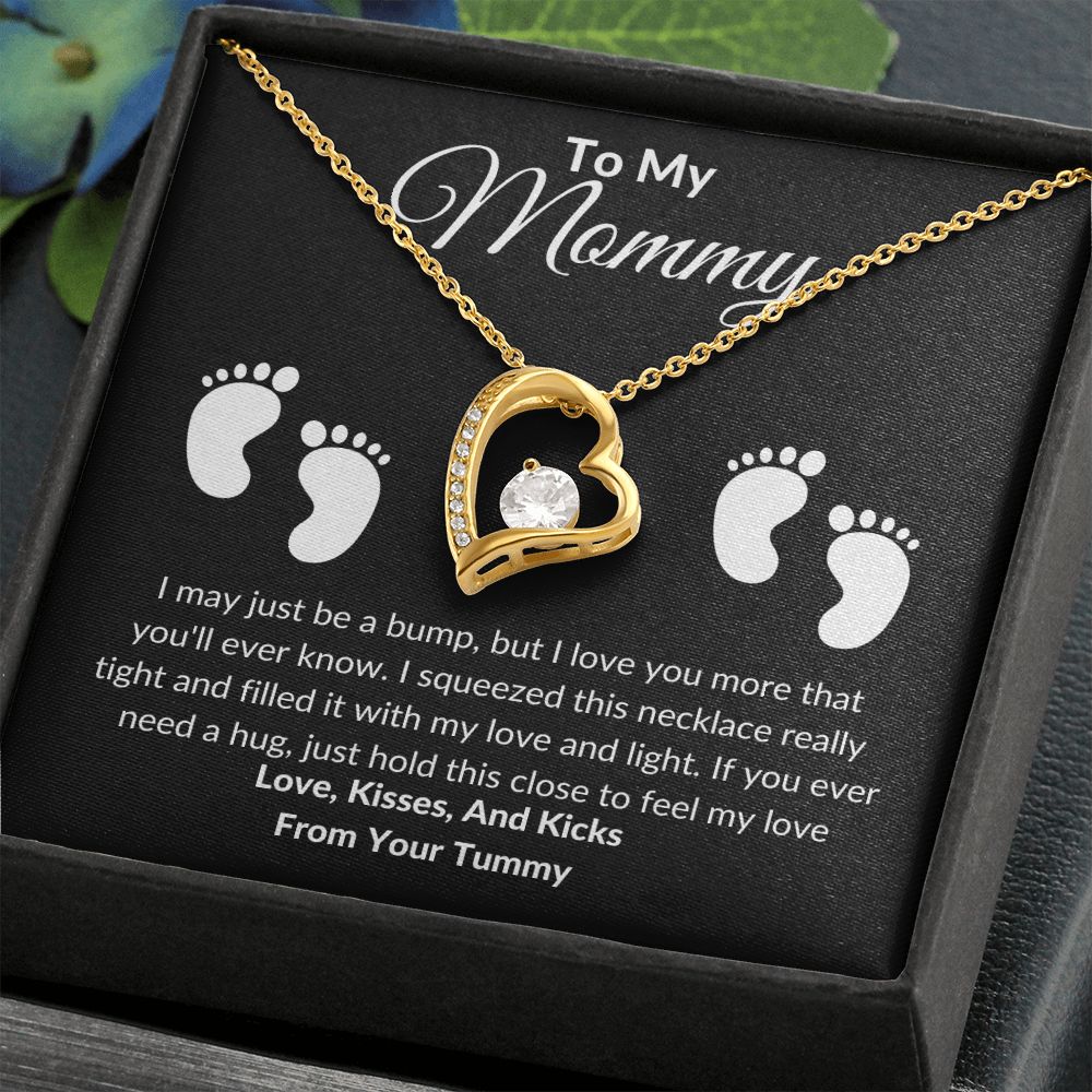Forever Love Baby Feet Necklace Black