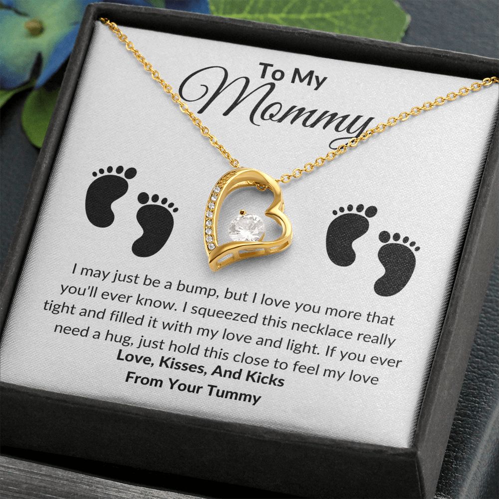 Mommy Forever Love Baby Feet Necklace
